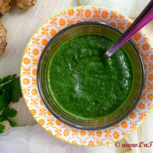 Green Chutney/Mint-Coriander Chutney -