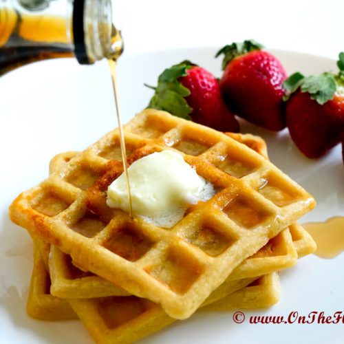 Eggless Waffles Recipe/Easy Waffles Recipe -