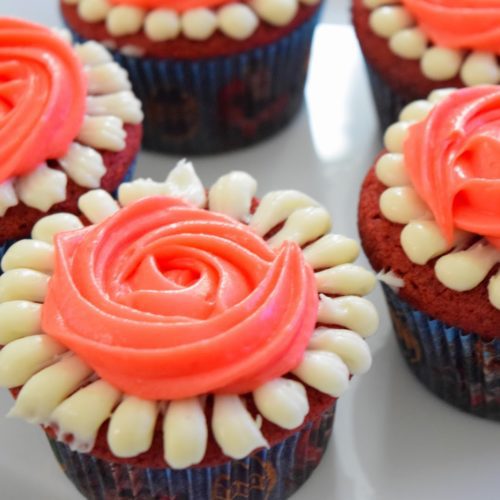 Eggless Red Velvet Muffins Recipe -