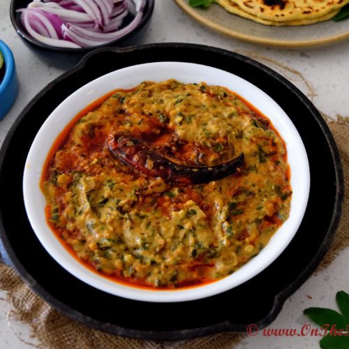 Fresh Methi Leaves &amp; Peanut Curry -