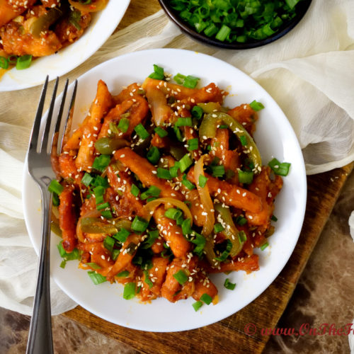Crispy Honey Chili Potatoes -