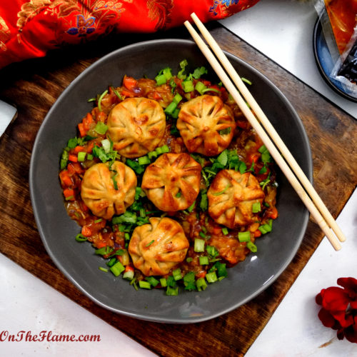 Vegetable Air-fried Momo Manchurian -