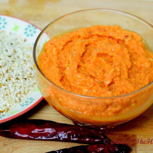 Chili Sesame Chutney/Chili Sesame Sauce -