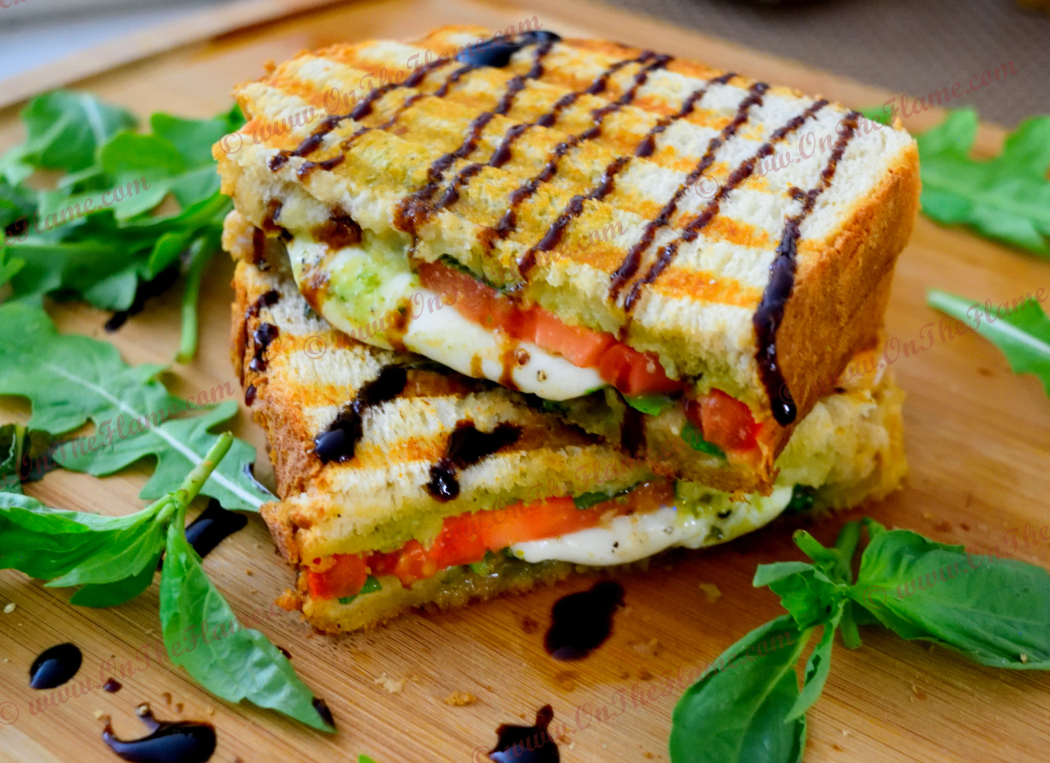 Grilled Caprese Sandwich Recipe - On The Flame