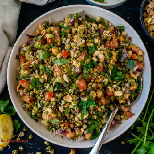 Sprouted Moong & Peanut Salad -