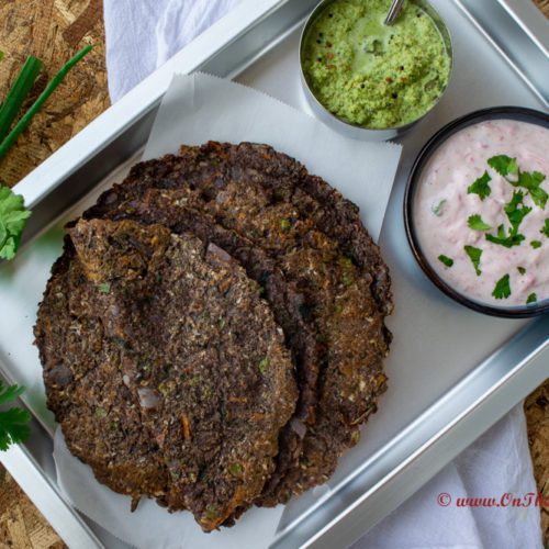 No Oil Ragi Rotti/Finger Millet Pancake -