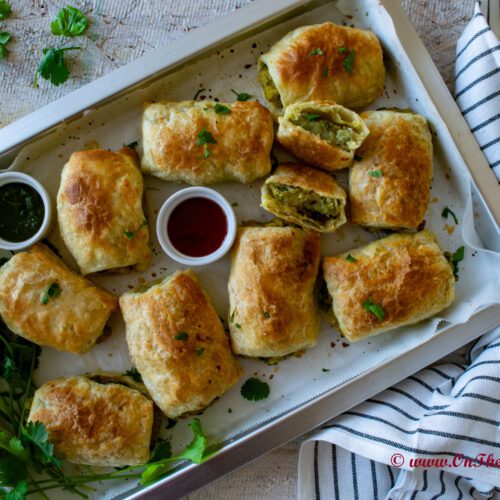 Potato Puff Pattice/Aloo Puff Patties -